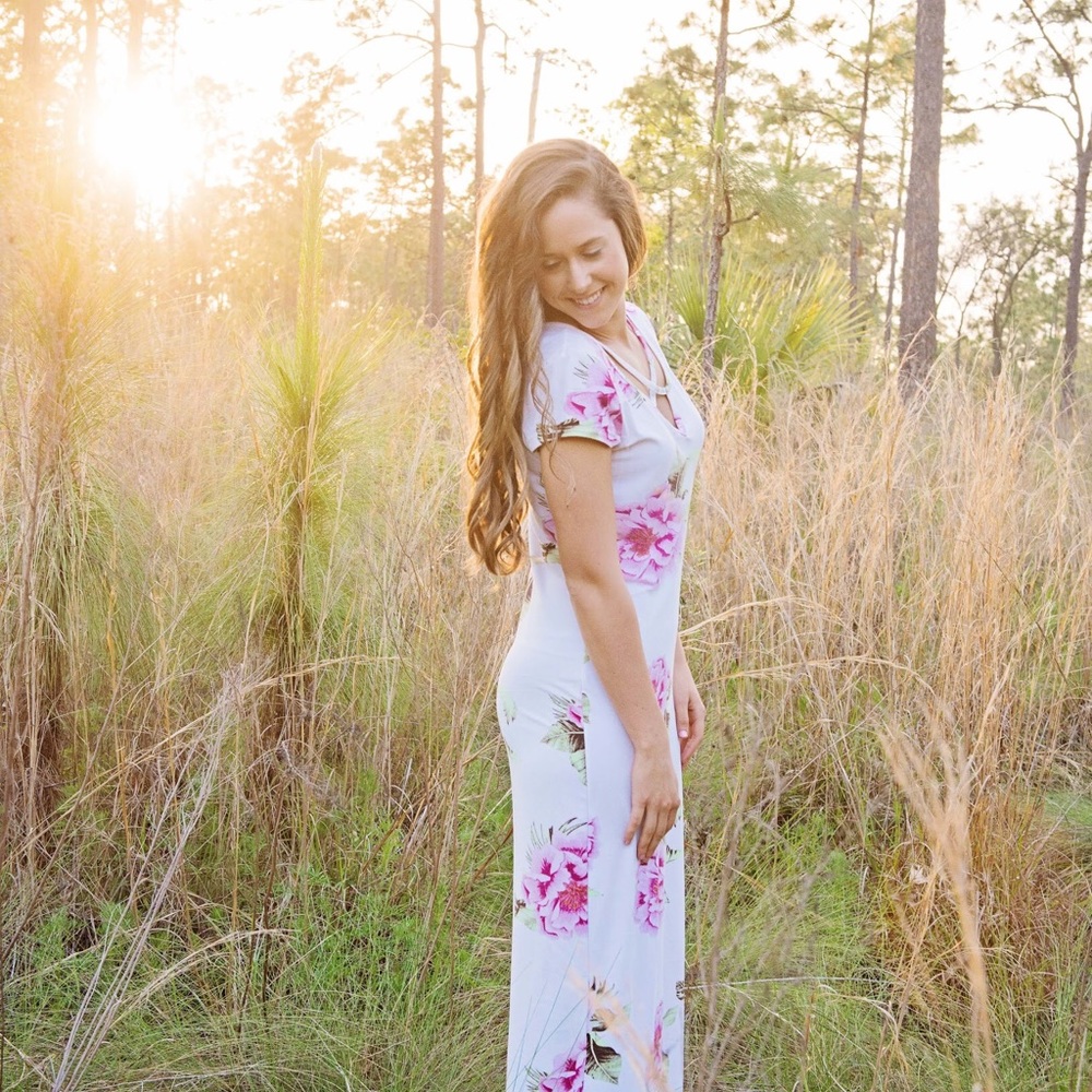 Off white/ floral dress